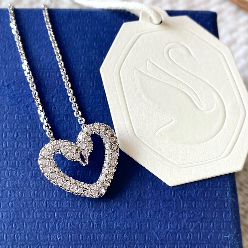 Swarovski “Sublima” White Heart Pendant Necklace